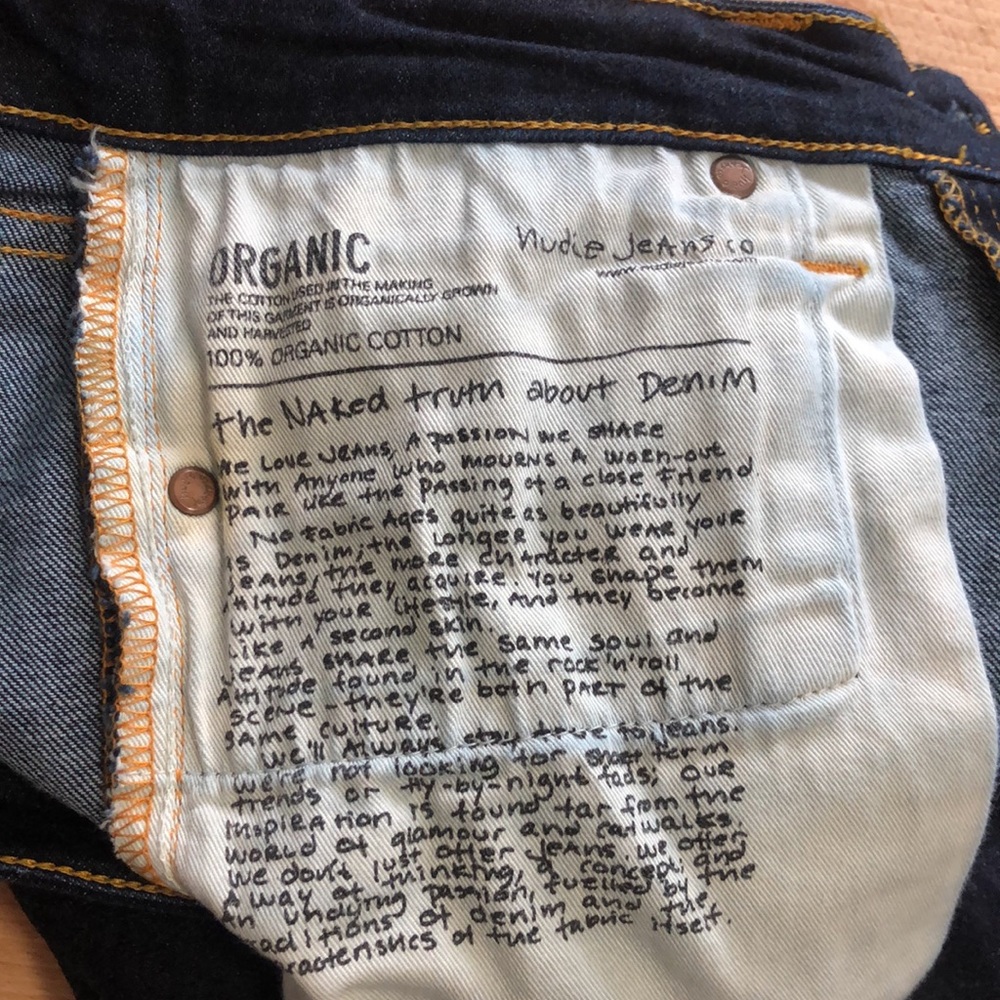 Nudie Skinny Lynn Jeans in dry deep Orange - Picture 8 of 9